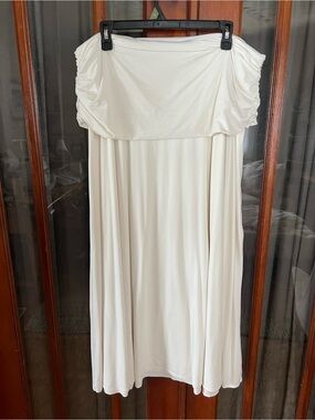 Gorgeous White/Off-White Women’s Maxi Skirt Soft Thick Flowy Fabric